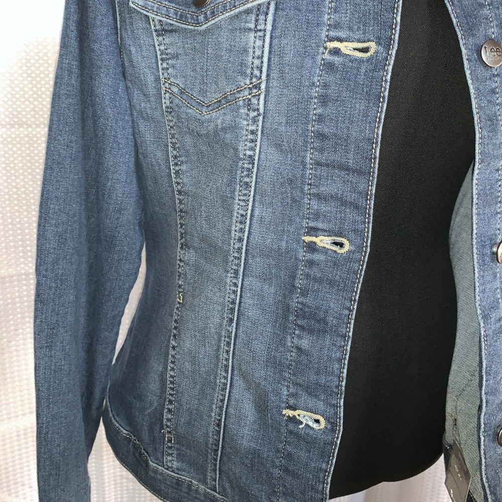 Lee Riders Jean Jacket Womens XS Indigo Blue‎ Casual Western - Picture 6 of 11